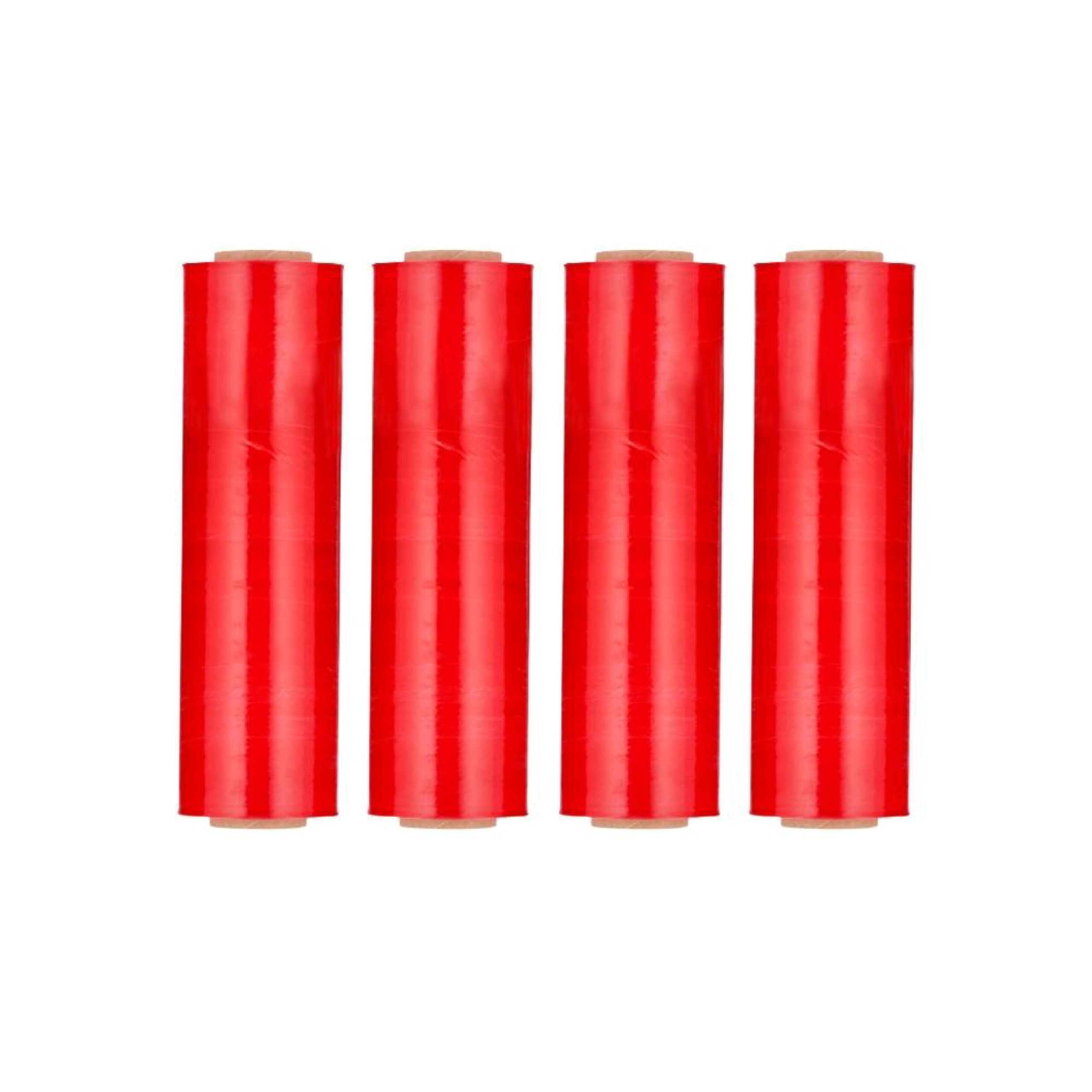 Red Stretch Wrap for Moving, 8 Pack of 20 Inch x 1000 Feet, High Cling Moving Stretch wrap, Cast Hand Stretch Film Moving wrap Rolls, Strong Plastic Wrap for Moving Furniture