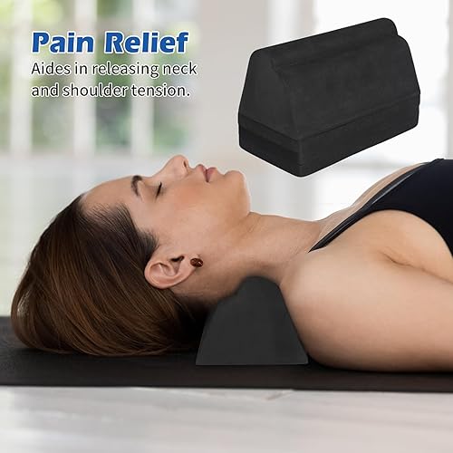 Miniatura 7 de Relajador de cuello y hombros, dispositivo de tracción cervical, bloque de tracción cervical para terapia física y alivio del dolor de ATM,