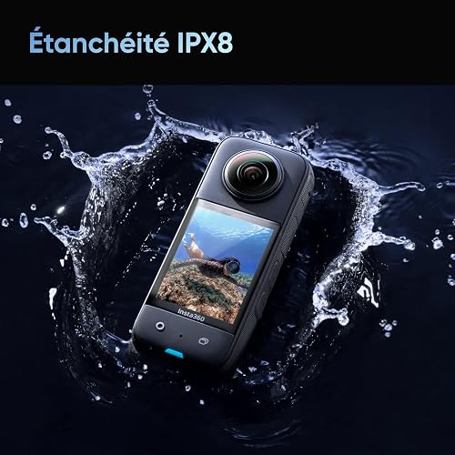 Insta360 X3 48MP 1/2" Action Camera 360° Waterproof Action Camera with 48MP Sensors, 5.7K 360° Active HDR Video, 72MP 360° Photos, 4K Single Lens, Stabilization, 2.29" Touch Screen with Sticker Kit - 7
