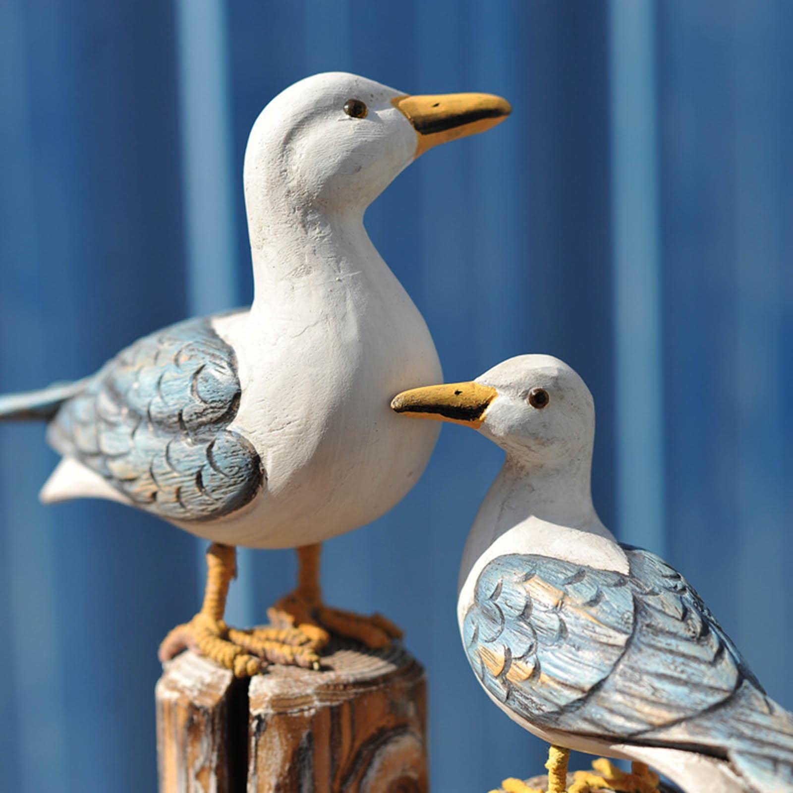 2 Pezzi di Statue di Pellicani a Forma di Posatoio