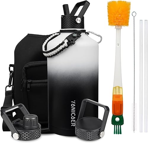 Miniatura 32 de Botella de agua aislada de 40 onzas, acero inoxidable al vacío de triple pared (apta para lavavajillas), a prueba de fugas y sin BPA, jarra frasco