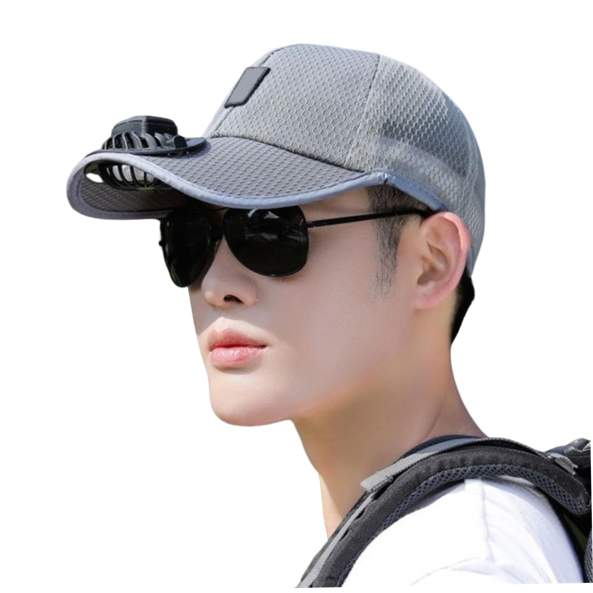 Pastoralist Grey Hat With Fan Uv Protection Baseball Cap With Fan Usb Charging Baseball Hat With Fan Built In Summer Sun Hat Breathable Mesh Beach Hats Hat With Fan