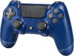 BJXOZ Wireless Controller for PS4 Controller, Gamepad with Dual Vibration, 1000mAh, Six-axis Gyroscope Sensor, Speaker, Headphone Jack, Touchpad, Compatible with PS4/Slim/Pro/PC