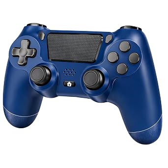 BJXOZ Wireless Controller for PS4 Controller, Gamepad with USB-C Port | Dual Vibration, Six-axis Gyroscope Sensor, 1000mAh, Speaker, 3.5mm Audio Jack, Touchpad, Compatible with PS4/Slim/Pro/PC