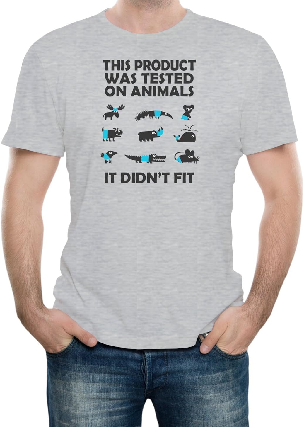 This Product Tested Animals Funny Adult TShirt Clothing