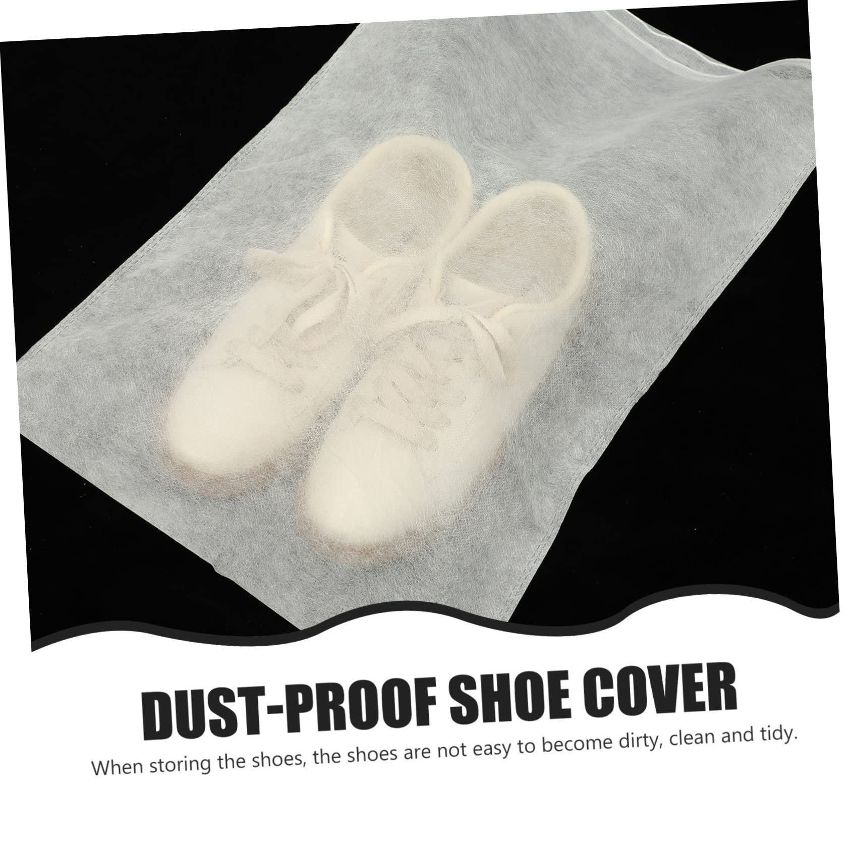 Sacchetti per Scarpe da Viaggio 32x48 Cm 50 Pezzi Non Tessuto | Bianco, Riutilizzabili e Lavabili, per Conservazione Calzature e Confezionamento Valigia