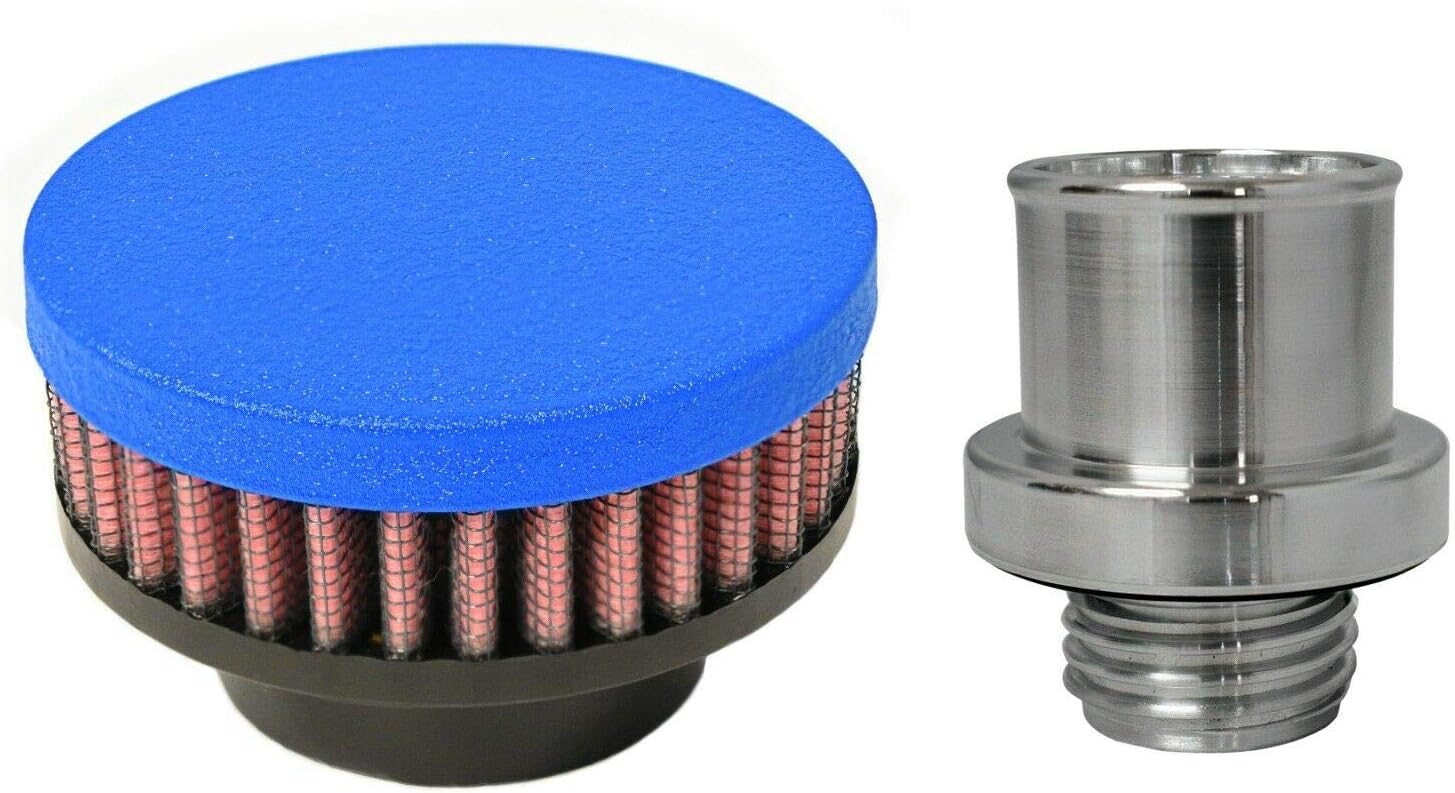 1-0102-1-FB Billet Valve Cover Breather Oil Cap compatible with 2007-2014 Shelby GT500 5.4 5.8 (Flat Black)