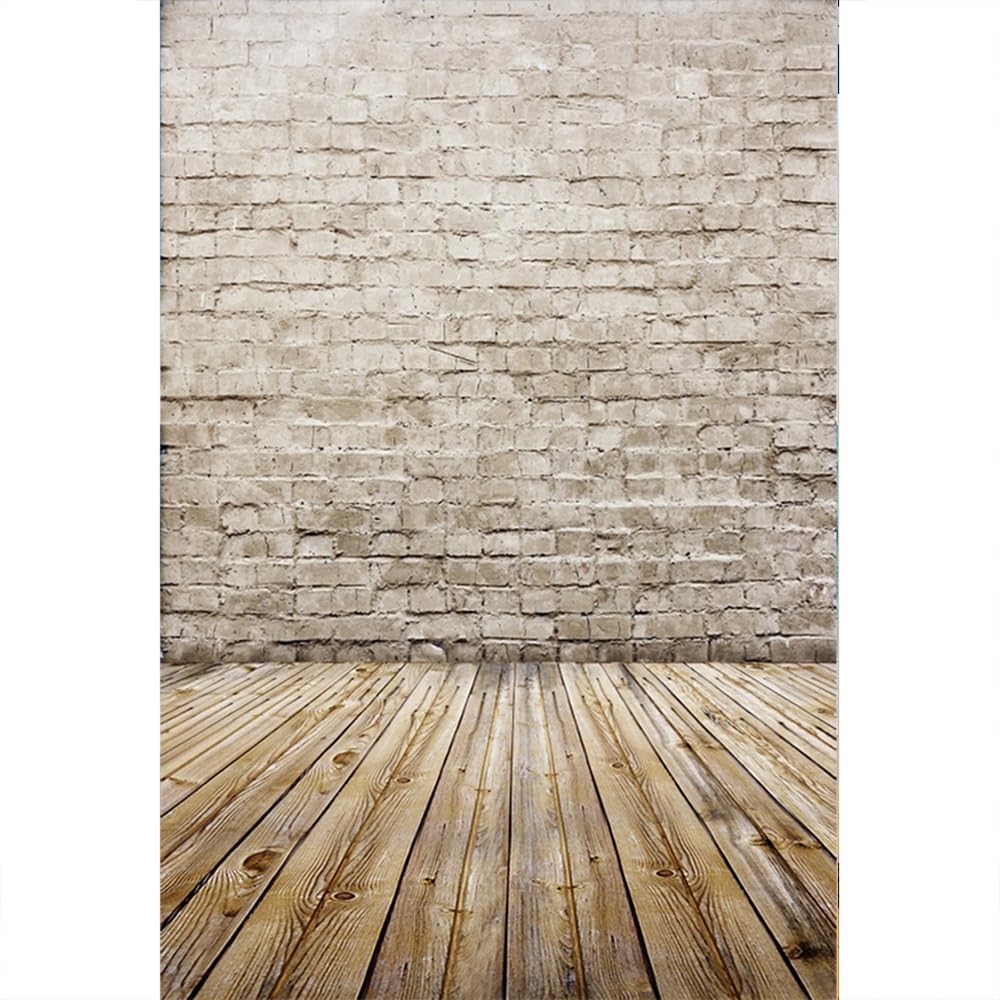 YongFoto 2,5x3m Vinile Sfondo Fotografico Vecchio Interno Con Muro di Mattoni e Pavimento in Legno Fondale Foto Adulto Bambini Ritratto Personale Studio Puntelli