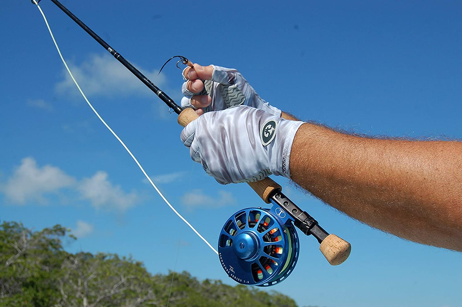 Flying Fisherman SunBandit Gants de pêche sans Doigts pour Homme et Femme Protection UV 50+, idéal pour la pêche, Le Kayak, la pagaie, l'aviron, la Conduite