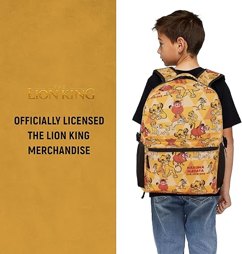 Miniatura 7 de Disney The Lion King - Mochila para niños, Hakuna Matata Adventure, Simba, Mufasa, cicatriz, timón y Pumbaa, mochila para niños, niñas, niños