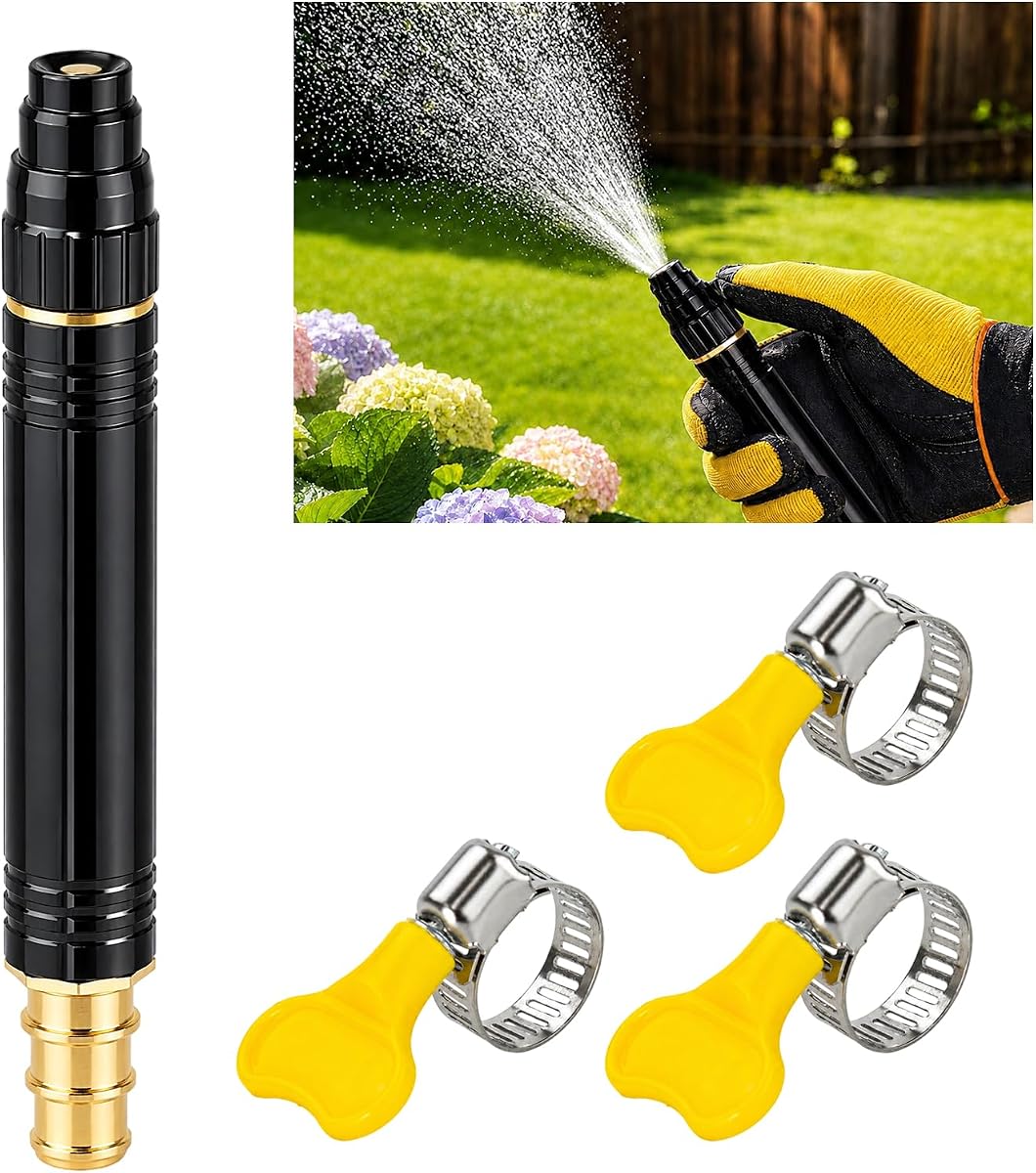 High Pressure Hose Nozzle Sprayer, Jet Nozzle Power Washer for Garden Hose | Heavy Duty High Pressure Hose Nozzle, 3 Spray Adjustable Power Jet Sprayer for Car Wash, Garden Watering, Window Cleaning