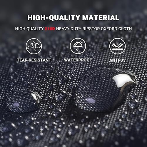 Miniatura 5 de Himiway UPGRADE - Funda para bicicleta de 3 neumáticos gruesos o 4 bicicletas, cubierta de bicicleta gruesa 600D, material Ripstop resistente,