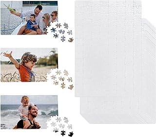 MAIKESUB Sublimation Puzzle Blanks 10 Sets Sublimation Blanks Jigsaw Puzzles Heat Press DIY Puzzle Blank Custom Puzzle for Heat Transfer 120Pieces