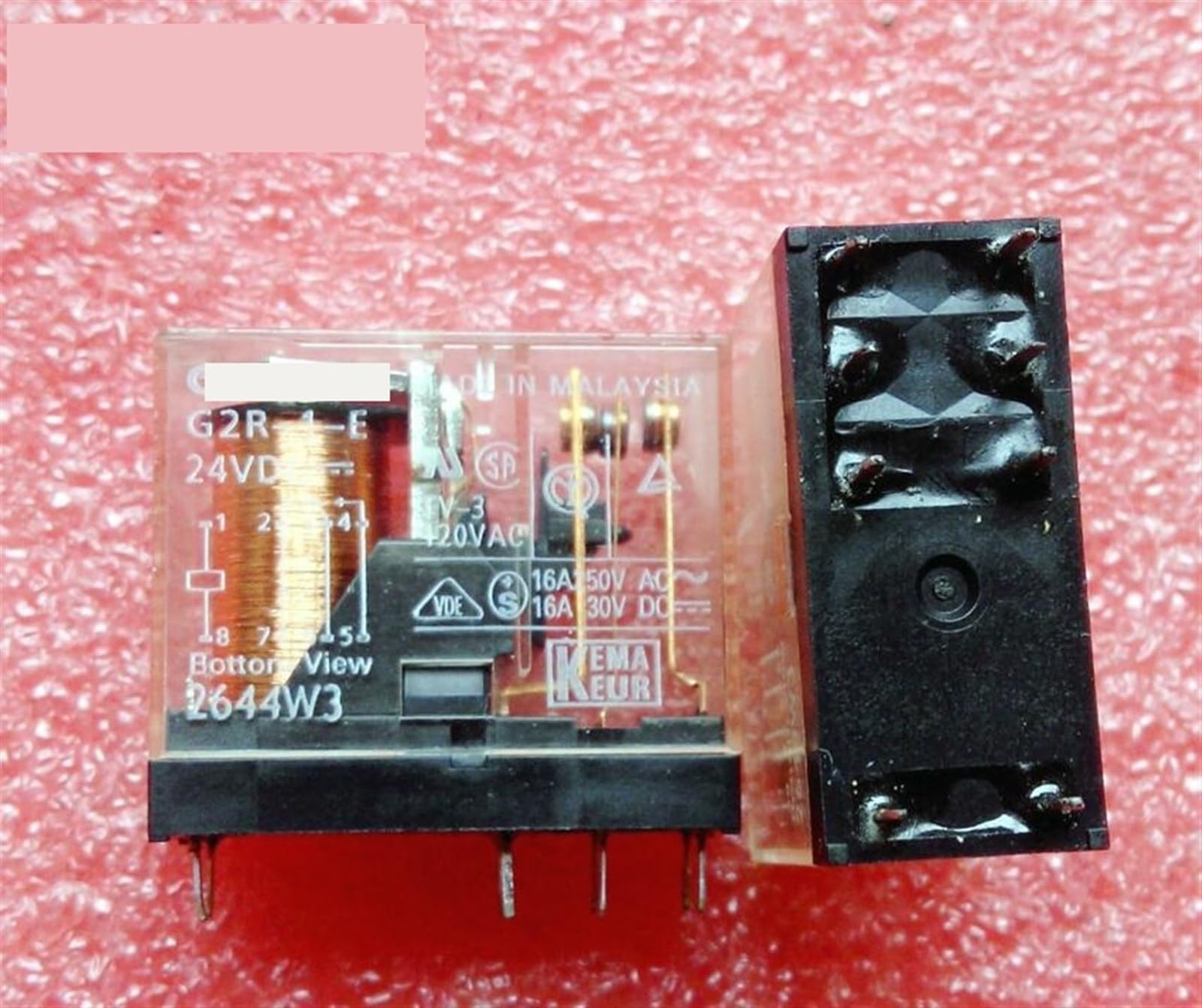 Relais de puissance G2R-1-E 24VDC 16A à 8 broches pour circuit imprimé