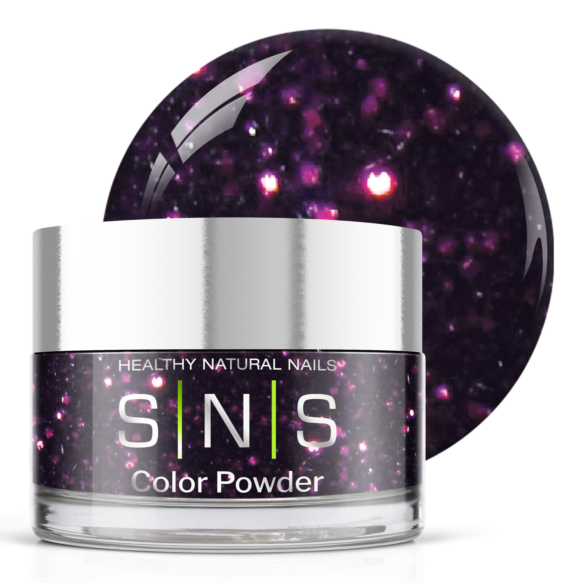 SNS Nail Dip Powder Colors, Gelous Color Dipping Powder - Wizard Fantasy (Purple Glitter) - Long-Lasting Dip Nail Colors for Healthier Nail Beds -