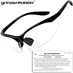 grinderPUNCH 3 Pairs Combo Bifocal Safety Reading Glasses - Assorted Colors Clear Black Yellow Lens - With Side Cover