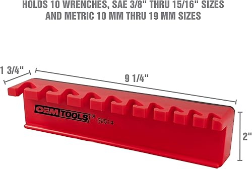 Miniatura 4 de OEMTOOLS 22514 Soporte magnético para llaves y organizador de herramientas, imán con capacidad para hasta 10 llaves en la mayoría de superficies
