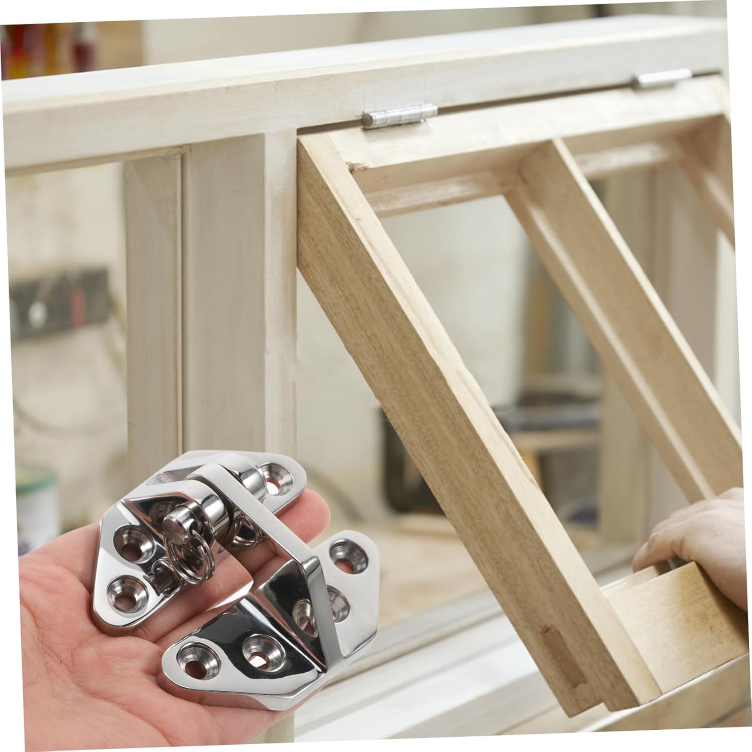 2pcs Grade Stainless Steel Hinges for Boats Heavy-Duty Hatch Deck Cabinet Doors Easy to Install Resistant Hardware