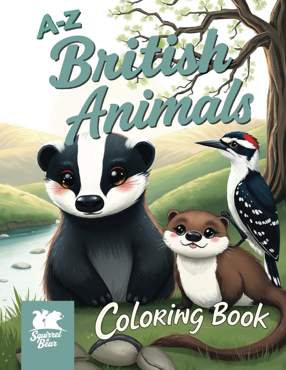 A to Z British Animals Coloring Book for Kids Ages 4–8: Fun & Educational Wildlife Adventures from Hedgehog to Red Deer (A-Z Animal Adventure: Explore, Learn & Color)