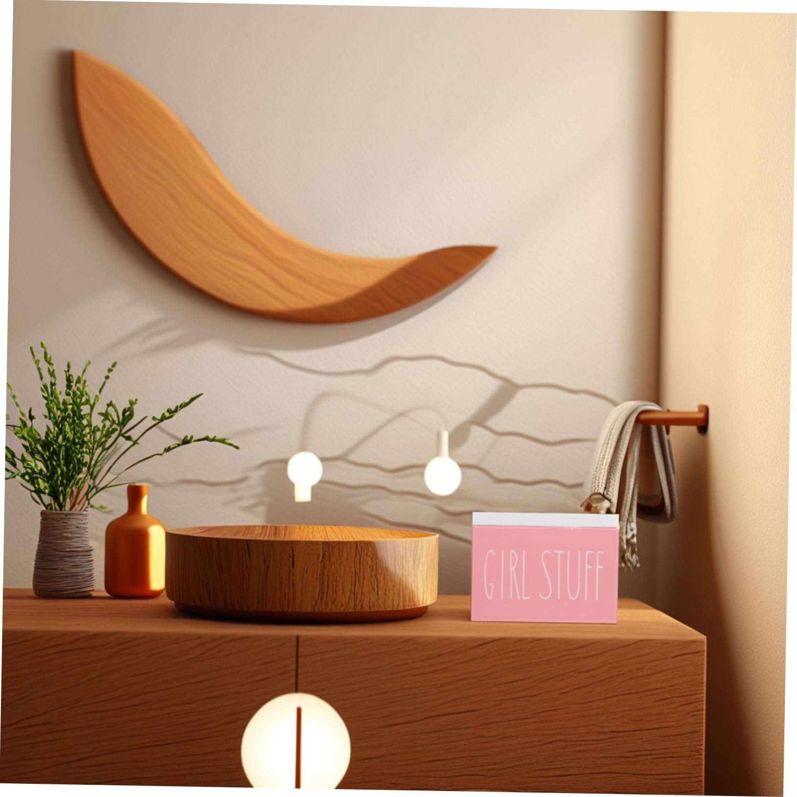 INOOMP Damenbindenbox Holz Aufbewahrungsbox Mit Deckel Badezimmer Organizer Für Damenhygiene Geräumig Umweltfreundlich Multifunktional