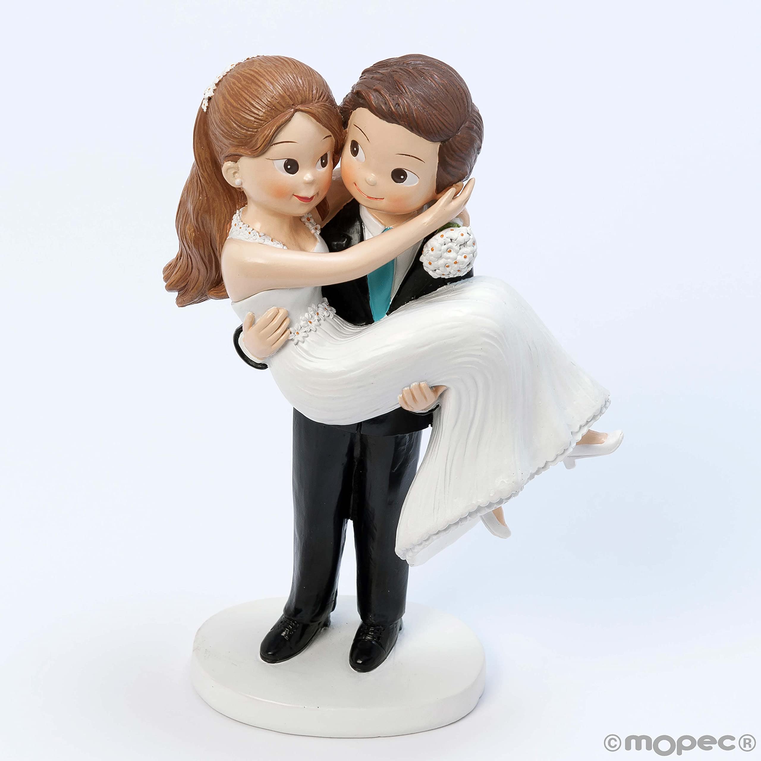 Mopec Y122 Pop&Fun Kuchenfigur Braut in Armen, 20 x 13,5 cm, mehrfarbig, groß