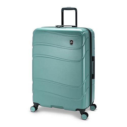 Atlantic Transmarine Hardside Large Luggage β Superior Polycarbonate Construction with 8 Spinner Wheels and Retractable Handle, Integrated TSA Lock, Expandable 2" β Stormy Sea - Stormy Sea - 28 INCH