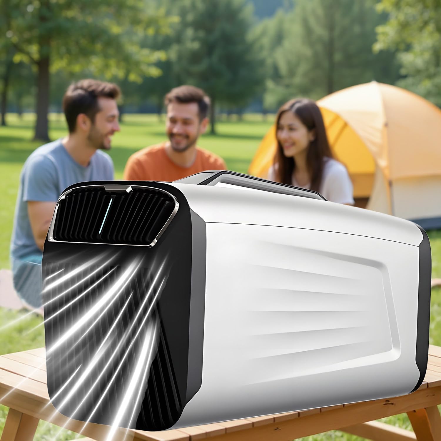 New Camping Air Conditioner 420W, 1800W 6000 BTU New Portable Tent Air Conditioner, Cooling, Fan, Dehumidify, Sleep 4-In-1 Modes, Up to 10 /107 sq ft, All-in-One Climate Control