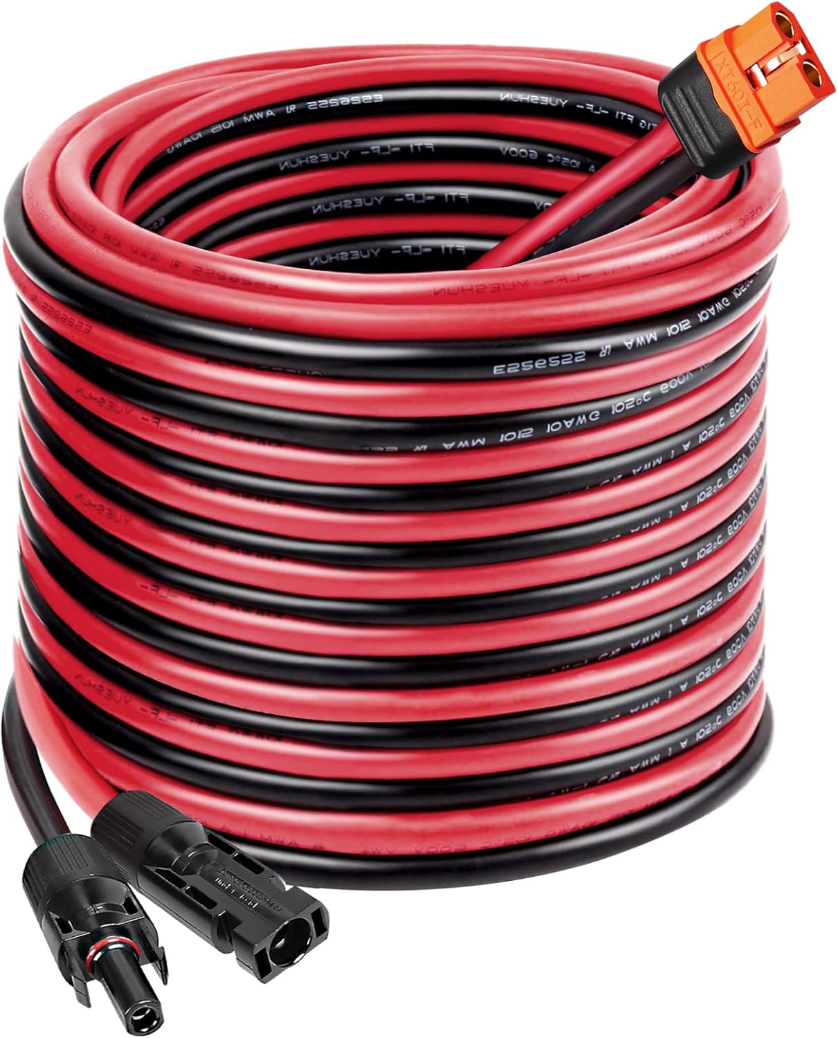 Solar to XT60i Cable 10AWG 35FT Solar Panel to XT60i Adapter Connector XT60i-F Extension Cable for Portable Power Station Solar Generator