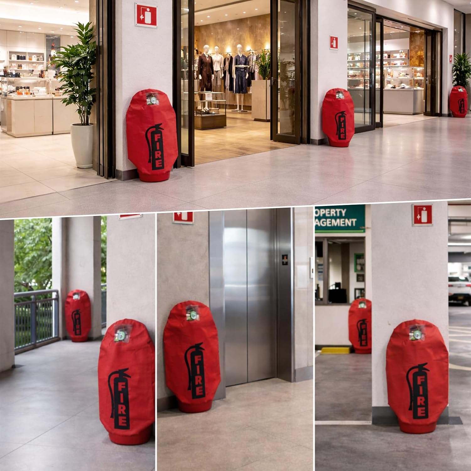 5 Pack Fire Extinguisher Cover - Heavy-Duty Protective Sleeve for Fire Safety Equipment, Dustproof & Scratch-Resistant Oxford Fabric, Fits 5LB Standard Extinguishers