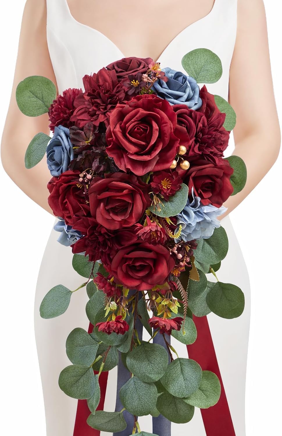 Bouquet di Fiori, Bellissimi Bouquet di Fiori Artificiali per Matrimoni e spose, Ideali per Decorare la Cappella, la Veranda, la Camera da Letto e Il Tavolo da Pranzo.