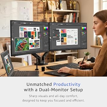 2X Pack - 24 Inch Monitor FHD 100Hz Computer Monitor, HDMI X2 100% sRGB Build-in Speakers, Wall Mount, Tilt, Professional and Gaming Monitor Machine Black 2026, 2X Pack