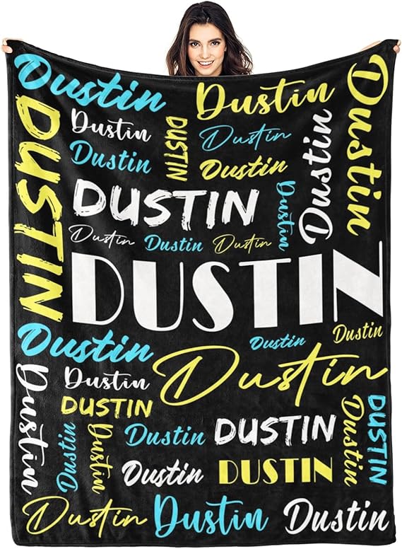 Personalized Blankets for Kids with Names Customized Blankets with Name for Adult Custom Blanket Gift for Birthday Christmas Valentines Day Gift