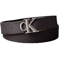 Calvin Klein Uomo Cintura Buckle Tumbled 3,5 cm in Pelle Leder Reversibile