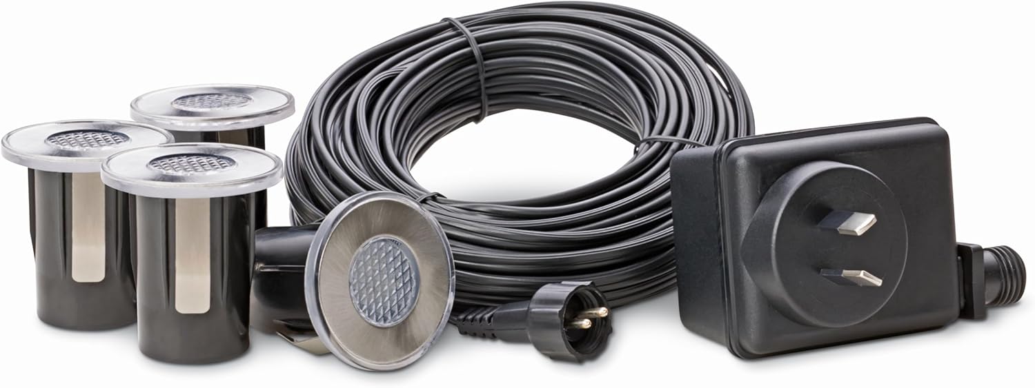HPM RGLKRSLD4 12v Garden Deck Lights kit, Silver : Amazon.com.au: Lighting