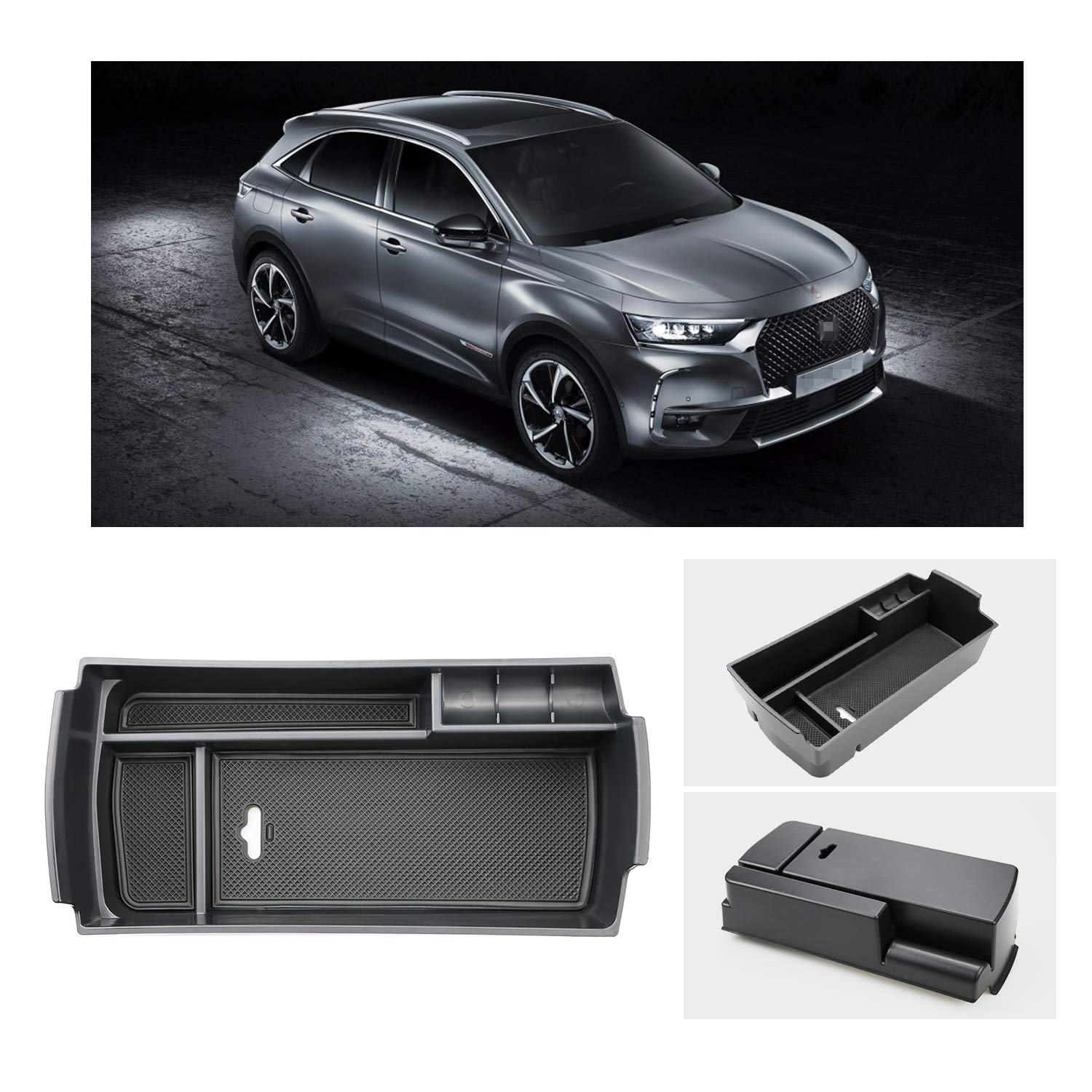 GAFAT Kompatibel Mit Citroen C3 Aircross 2017-2023 2024 Sonnenbrillenhalter Brillenetui, C3 Aircross Ab Bj. 2017 Aufbewahrungsbox Ablagen Organizer, C3 Aircross Zubehör OEM-Original (Weiß
