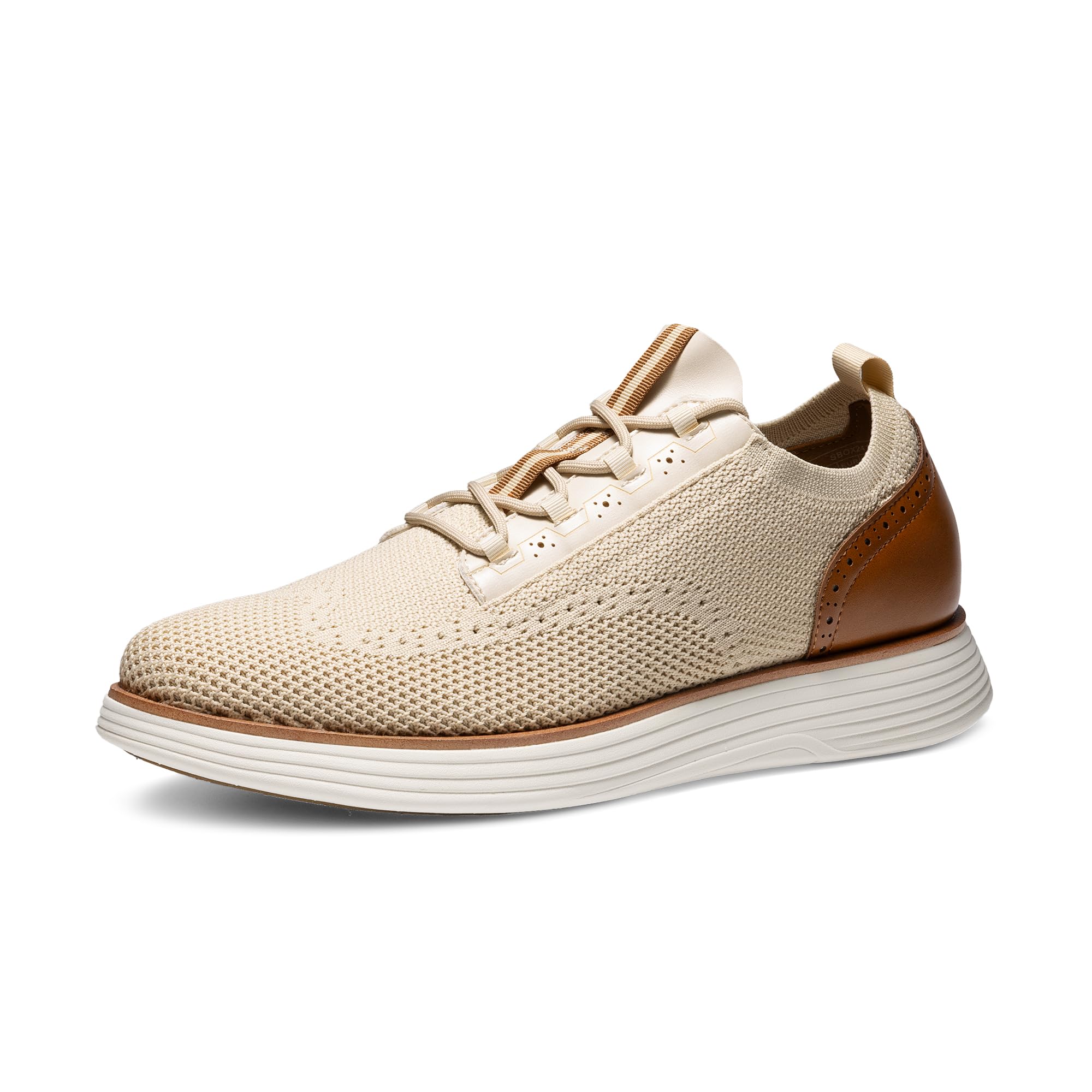 Bruno Marc Comfortable and Fashion Lace-up Brogue Trainers, Men Lightweight Knit Shoes, Walking Oxford Shoes, Gentle Men and Elegant Sneakers