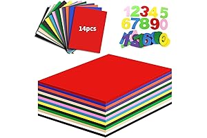 Zzrywuty 14 Pack EVA Foam Sheets: Vibrant and Versatile Craft Essential