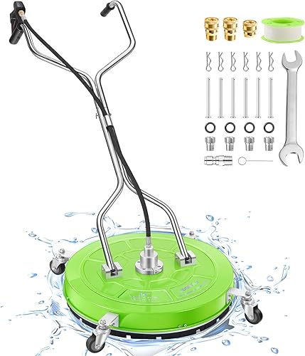 Miniatura 24 de Limpiador de Superficies para Hidrolavadora de 15" con 4 Ruedas - Limpiador de Superficies de Acero Inoxidable Recubierto Azul para Accesorio