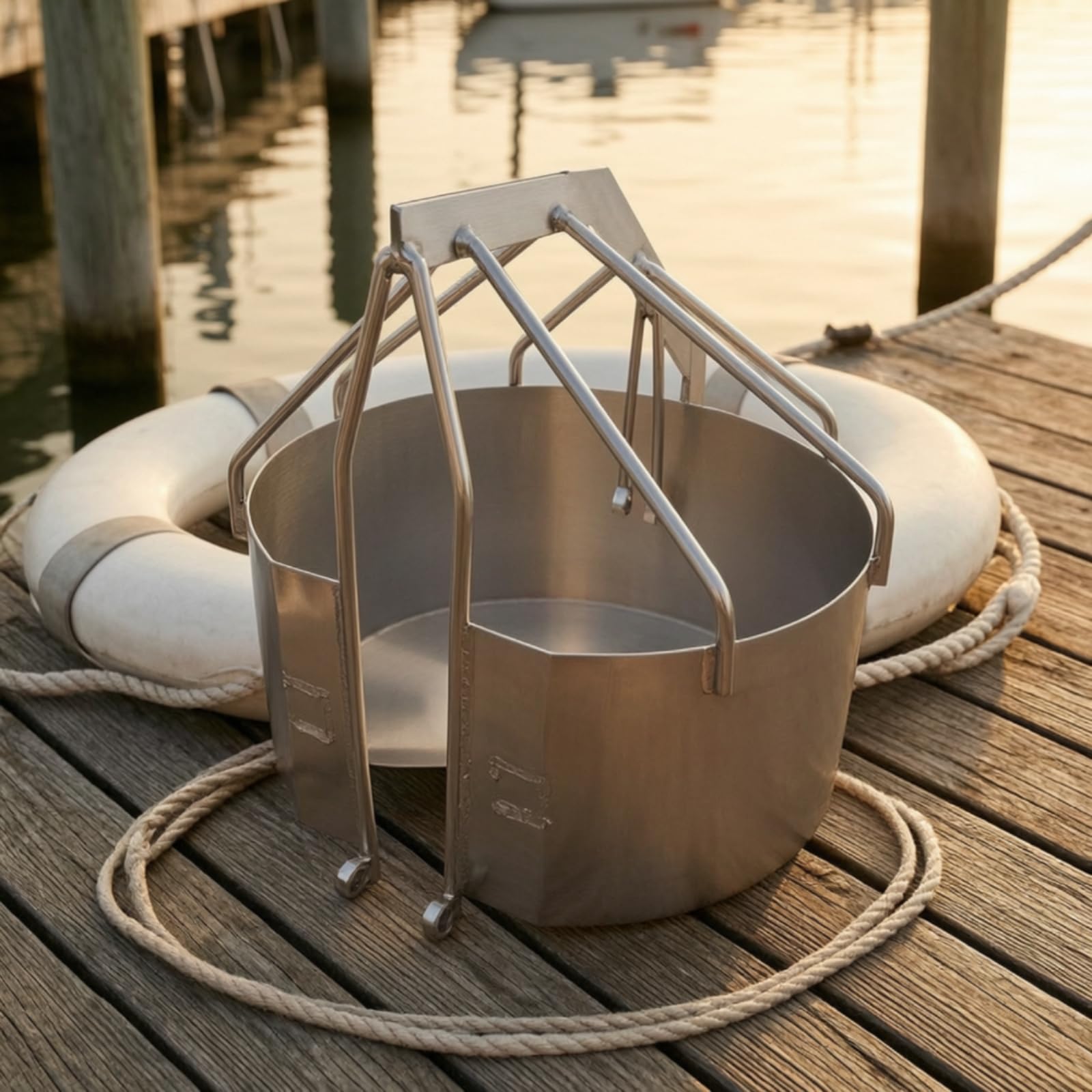 Para con Finitura Spazzolata Gabbia di a’propulsore Marina Sicura Accessorio per Diportisti, style to 1