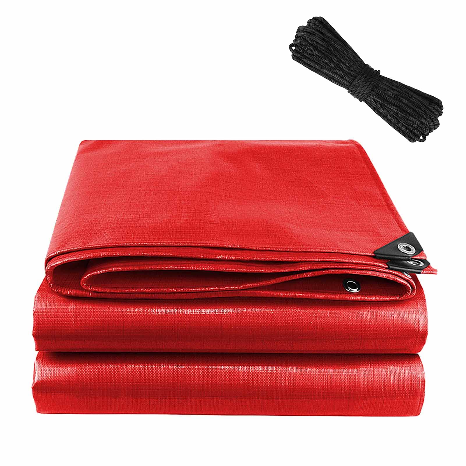 Tarpauline imperméable contre la pluie bâche rouge 3x3m pour stopper l'humidité