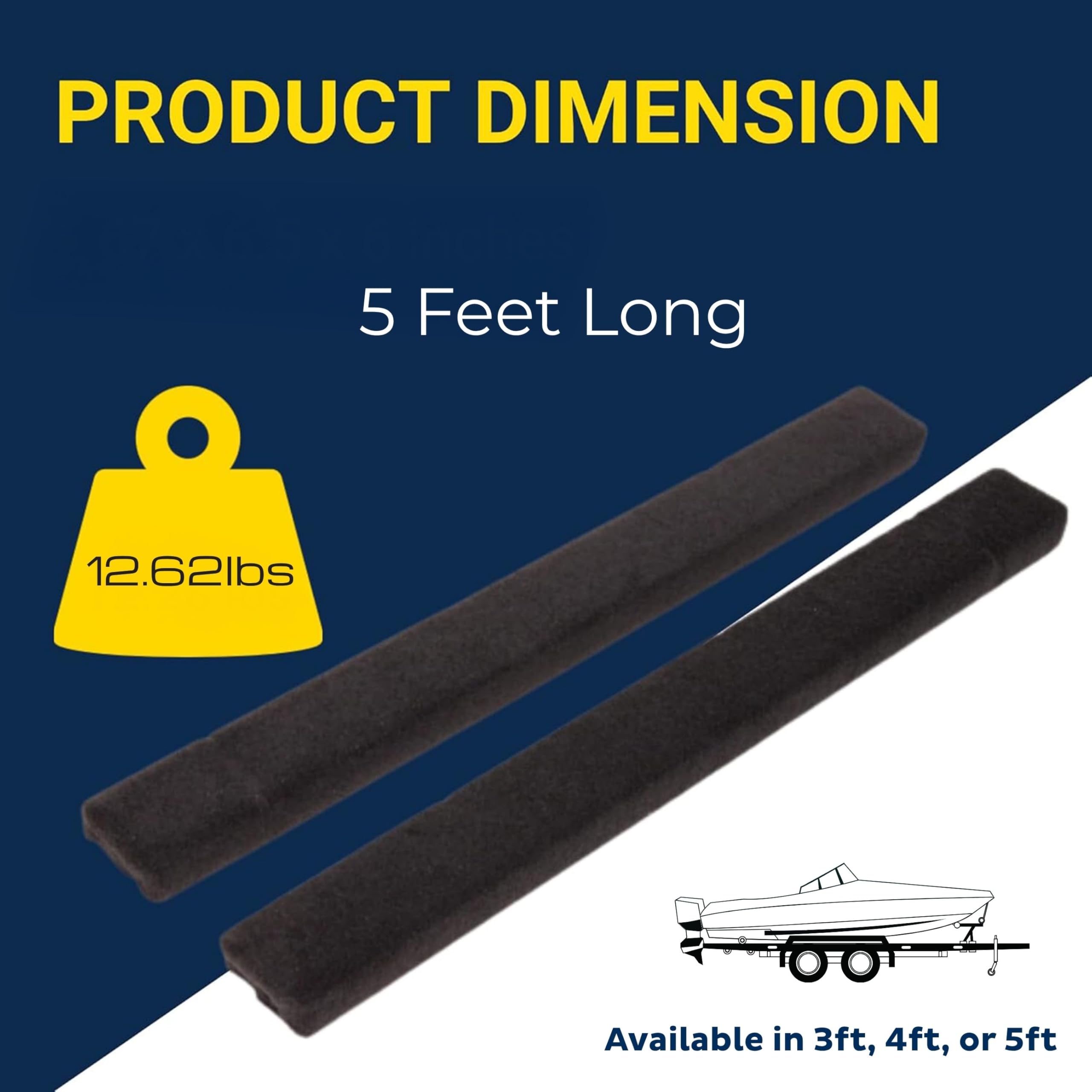 Tie Down Engineering 86129 Carpeted Bunk Boards Pair 5' , Black , Standard