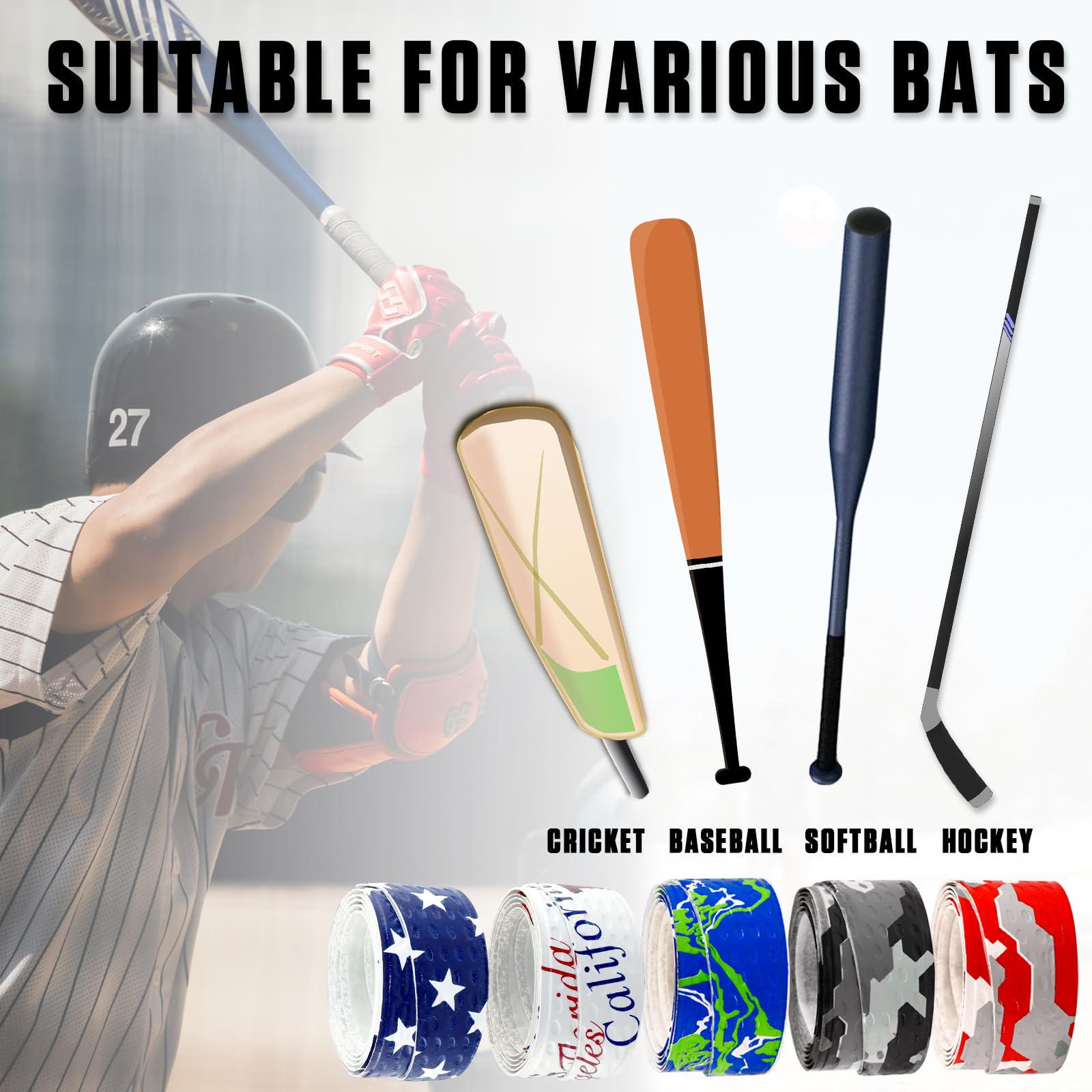 Lizard Skin Bat Grip LITIAN Bat Grip Tape For Baseball And Softball Non-Slip And Baseball Grip Tape
