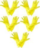Rubber Gloves, 5-10 Pairs, Reusable Waterproof Household Cleaning Dish Washing