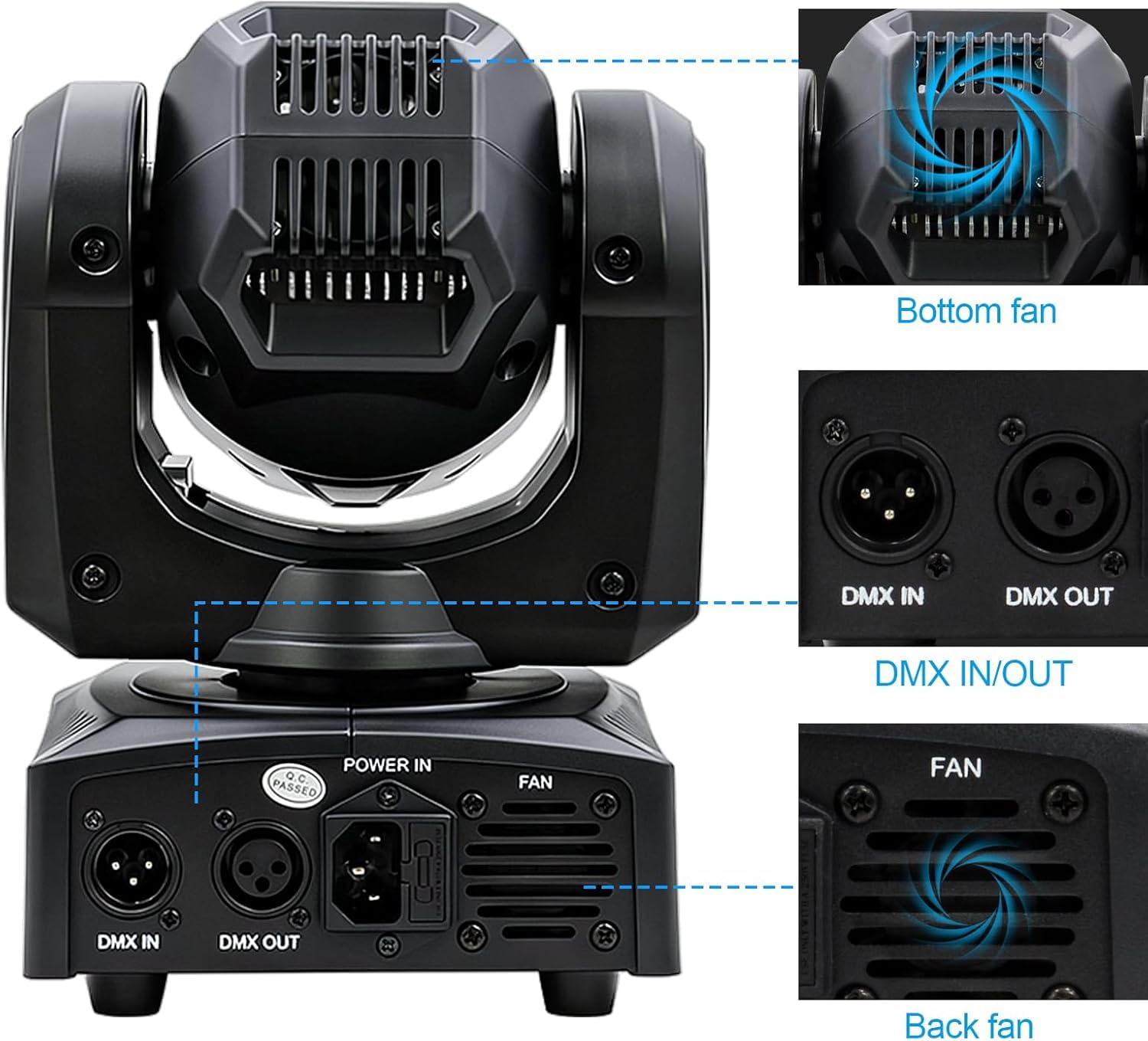 Amazon.co.jp: BETOPPER 舞台照明 ステージライト LED 回転 8色 30W
