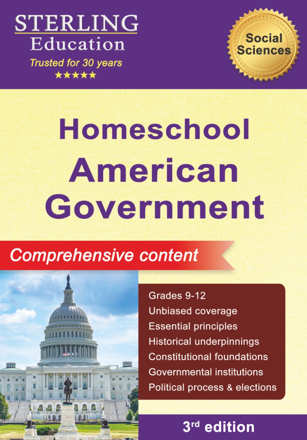 Homeschool American Government: Comprehensive Content, US Government & Politics (Homeschool Books: STEM & Social Sciences)      Paperback – March 18, 2026