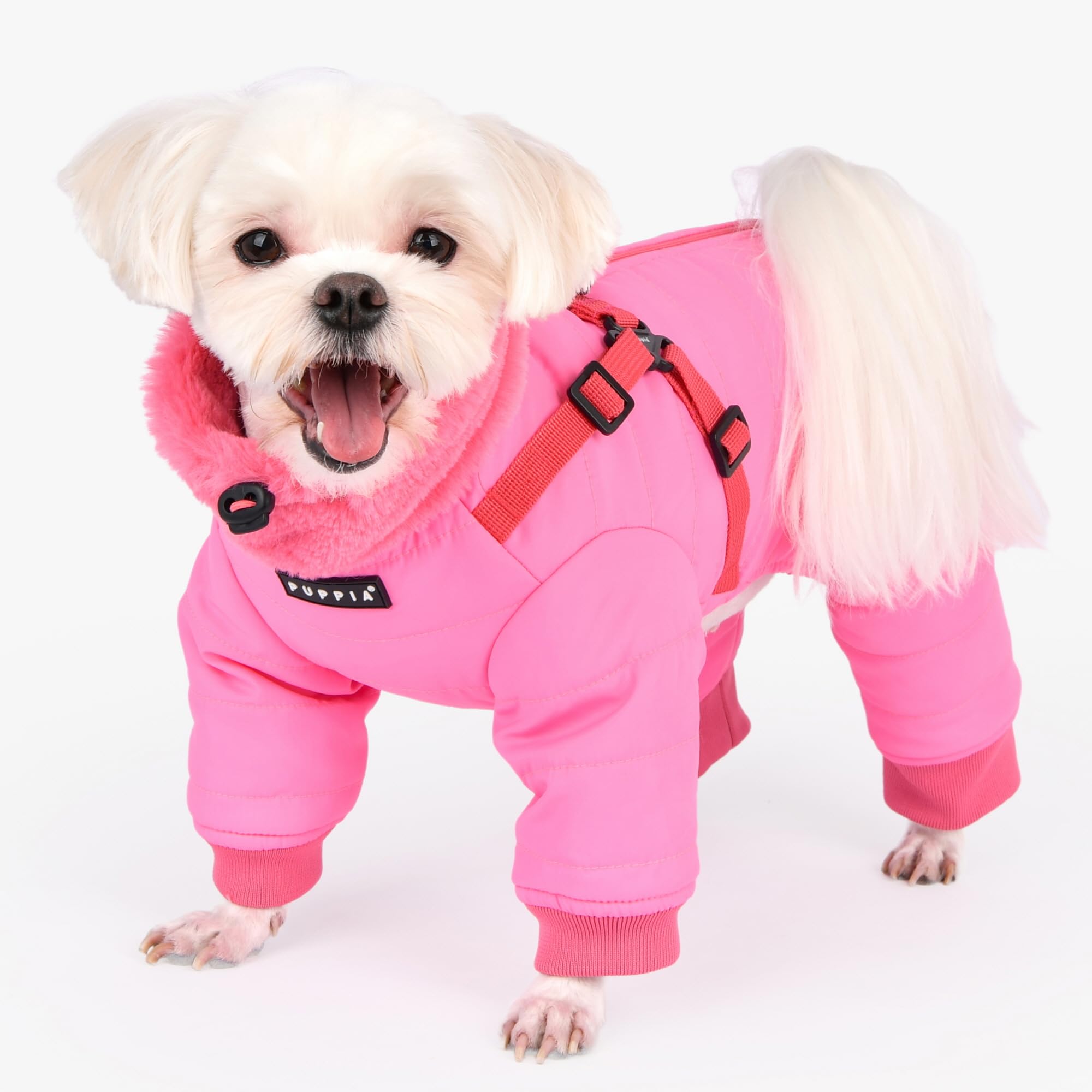 ［puppia］防寒ジャンプスーツ ピンク 冬服 犬服 Mサイズ Amazon.com : Puppia Everson Dog Jumpsuit Winter Season Intrgrated
