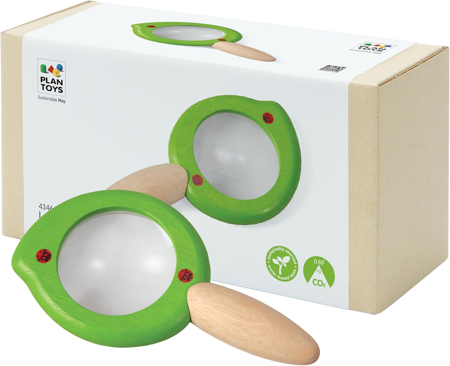 PlanToys® Leaf Magnifier for Nature Exploration | Wooden Montessori STEM Toy for Kids Ages 3+ | Outdoor Discovery & Science Learning Tool | Eco-Friendly Educational Toy