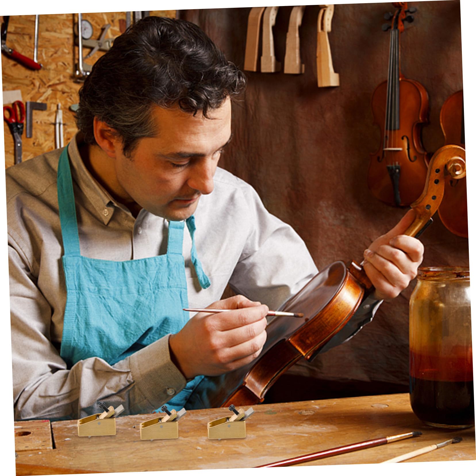 BESPORTBLE Pialla Manuale per Liuteria per Viola e Strumenti Musicali in Legno, Facile da Usare, Realizzata in Ottone e Acciaio, per Lavorazioni Artigianali