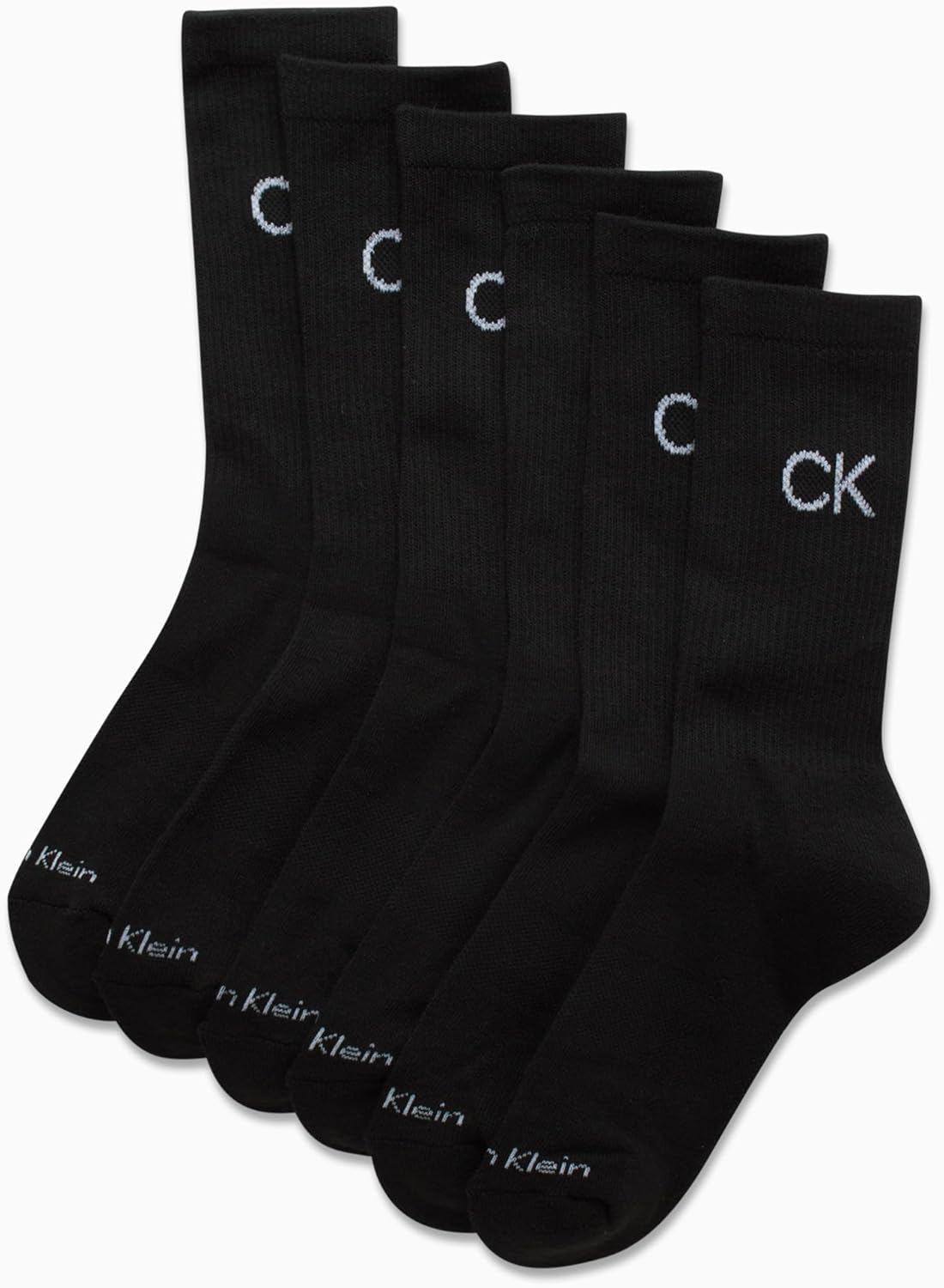 Calvin Klein Boys Crew Socks - 6 Pack Soft Stretch Performance Cushioned Comfort Mid Calf Athletic Socks for Boys - Image 4