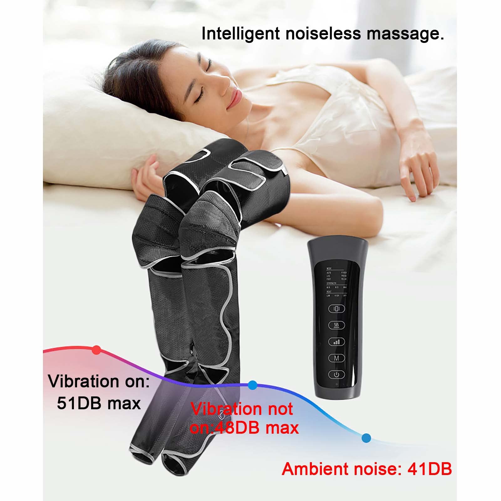 Masajeador de piernas y pies con Calor para Rodillas, compresión de Aire eléctrica para Masaje y relajación, Adecuado para Pantorrilla, Muslo y pie, Regalo para papá, mamá